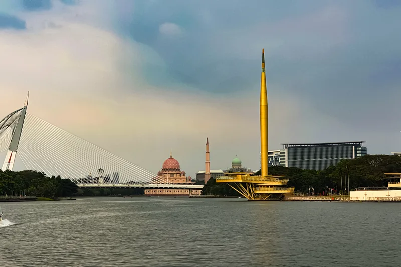 Putrajaya Lake with the city skyline beyond