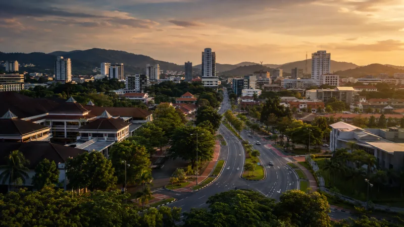 Promotional visual of a contemporary Malaysian city setting representing Seremban