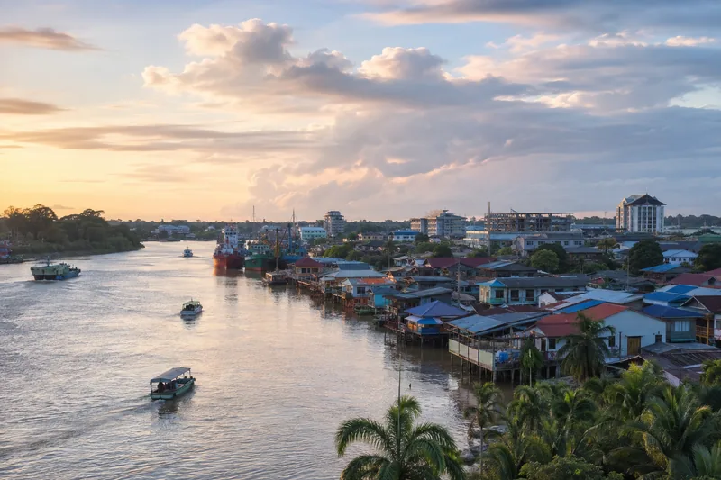 Promotional city visual representing Sibu, Sarawak.